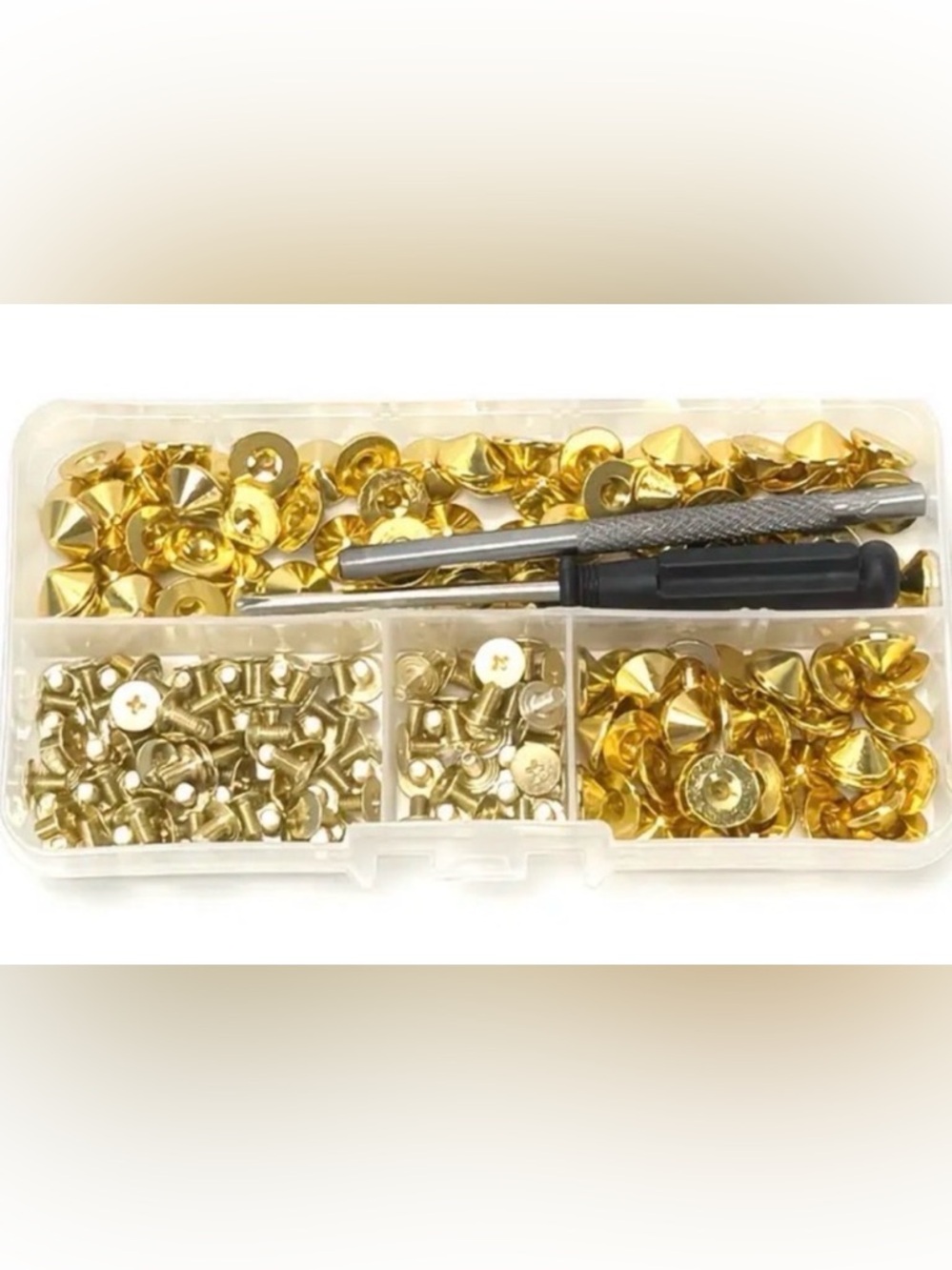 110, 25mm Round Yellow Cone Spikes, Tools, Jewelry, Home, Crafts, Clothes, New